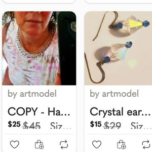 Artisan made necklace and earrings